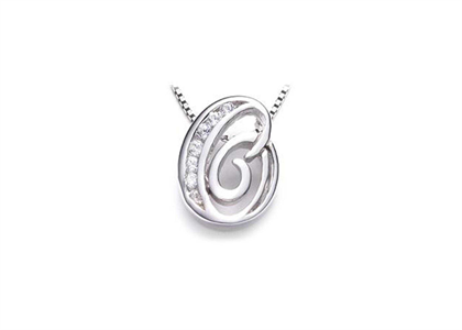 Rhodium Plated | Alphabet Pendants